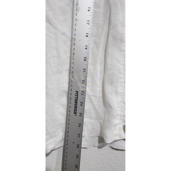 Vintage Jean Jones Shirt Chest Pockets Button Front Linen Top Lagenlook - Picture 5 of 11